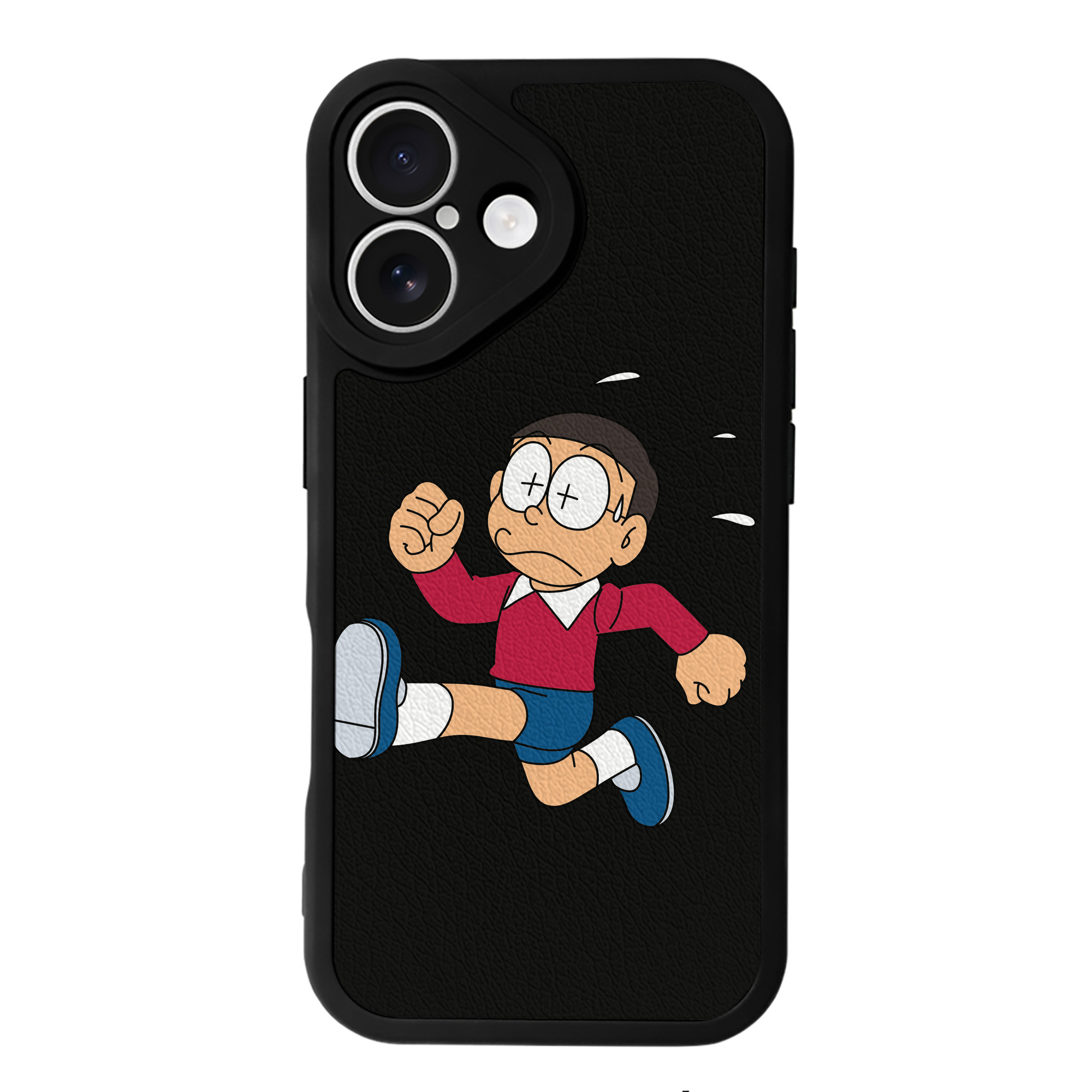 （画像用） ドラえもん 野比 のび太 Doraemon Nobita Nobi 【iPhone 16シリーズ対応】シリコンスマホケース（レザー調） 材質：シリコン